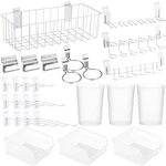 Sunnychicc 28 Pcs Slatwall Accessories Organizer Kit With Hooks Bins.... Fixed Price $67.49.