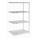 Nexel Chrome Wire Shelving Add-on 24"W 24"D 63"H. Fixed Price $124.30.