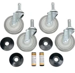 Nexel Industries 500591 Set Of 4 Polyurethane Swivel Wheel Casters 5" Diameter. Fixed Price $47.99.