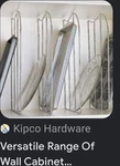 Kipco Hardware 3 Tier Wall/cabinet Door Organizer Metal Silver W/ Screws. Fixed Price $20.99.