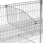 Nexel WBD24C Wire Shelf Basket Divider 24"D 10"H Steel Silver. Fixed Price $12.44.