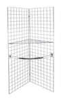Sswbasics Chrome Wire Grid V Unit Display With Shelf & Hangrail-. Fixed Price $117.15.