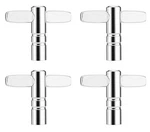New 4X Silverline T-type Standard Universal Steel Drum Head Tuning Key Set. Fixed Price $5.99.