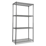 Alera Wire Shelving Starter Kit, Four-shelf, 36W X 18D 72H, Black Anthracite. Fixed Price $149.75.