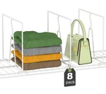 Wire Shelf Dividers For Closet: Tall 8 Pack 12-INCH Deep Rack Accessorie.... Fixed Price $31.79.
