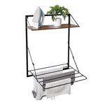 Honey-can-do Compact Collapsible Rack With Shelf Black/walnut DRY-10029. Fixed Price $32.63.