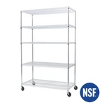 Seville Ultradurable Commercial-grade 5-TIER Nsf Steel Wire Shelving With Wheels. Fixed Price $219.99.