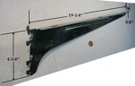 Kason #5611-RH-20" Shelf Bracket, Steel, Bright Chrome Finish, Wedge Fit. Fixed Price $15.95.