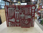 Snap-on Cj 2000 Puller Set Wall Storage Rack Board Display 31-3/4" X 23-3/4". Fixed Price $175.00.