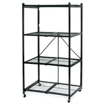 Origami 4 Tier Multipurpose Folding Storage Organizing Rack With Wheels (2 Pack). Fixed Price $325.98.