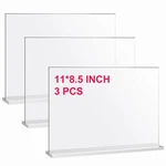 Acrylic Sign Holder 11 X 8.5 Inch 3 Pack - Clear Display Stand For Store. Fixed Price $26.76.