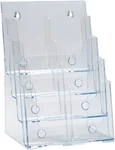 Modern Clear Acrylic Four-tier Brochure Stand Perfect For Marketing Materials. Fixed Price $37.94.