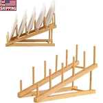 Wood Plate Rack Display Stands Crafts Home Showcase Sturdy Non-slip Design 2PCS. Fixed Price $26.44.