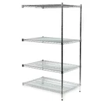 Wire Shelving, 18"D X 24"W 63"H, Shelves, Chrome, 2HGJ3. Fixed Price $71.75.