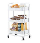 Style Selections Steel 3-TIER Utility Shelving Unit Wheels Shelves Shelf Storage. Fixed Price $63.89.