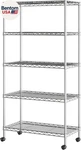 Seville Classics Wire Shelving With Wheels, 5-TIER, 30"" X 14"" D (new. Fixed Price $129.14.