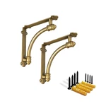 Nach Decorative Shelf Brackets 2 Pack Of 7 X 1.5 Inch Gold - Cast. Fixed Price $58.28.