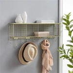 Linon Four Cubby Metal Wall Shelf Gold. Fixed Price $66.48.