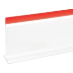 Meat Case Divider Shelf Clear With Red Trim Shape - 30"L X 5"H. Fixed Price $37.99.