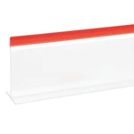 Meat Case Divider Shelf Clear With Red Trim Shape - 36"L X 3"H. Fixed Price $20.29.