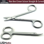 Dental Laboratory Wire Cutting Bee Crown Scissors Straight & Curved Set Of 2. Fixed Price $9.99.