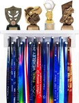 Trophy Medal Holder Display 16.9" Long Wooden Shelf Rack & Troph.... Fixed Price $36.05.