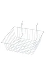Sswbasics 12" X 4" White Mini Grid Basket For Slatwall & Wire. Fixed Price $23.50.