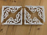 Cast Iron Shelf Brackets Antique Style White 6 1/4" X 5 Corbels Book Wall. Fixed Price $34.99.