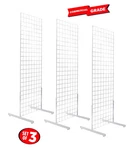 Only Hangers 2' 6' Grid Wall Panel Floorstanding Display Fixture 3 Pack White. Fixed Price $141.87.