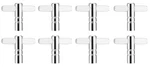 New 8X Silverline T-type Standard Universal Steel Drum Head Tuning Key Set. Fixed Price $9.99.