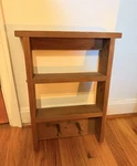 Wall Mounted Wood Display Shelf, 2 Shelves, Brown Farmhouse Peg Hooks. Fixed Price $33.99.