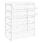 5 Tiers Acrylic Display Shelf Dustproof Showcase Holder For Retail. Fixed Price $108.76.