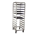 New Age 1164 26.5" X 21" Mobile 12 Pan Welded Aluminum Platter Rack. Fixed Price $574.00.