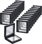 Black 3D Floating Frame Display Holder Stands, 20 Pcs Coin Case, 2.8 X. Fixed Price $24.81.