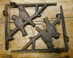 4 Cast Iron Antique Style 2 Blue Bird Branch Brackets Braces Shelf. Fixed Price $35.00.