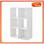 Mainstays 6 Cube Storage Organizer White Shelving Unit Home Furniture Decor. Fixed Price $38.99.