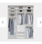 Custom Elfa Closet System From The Container Store (white)! Specs Listing!. Fixed Price $500.00.