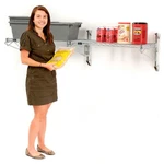Nexel Wall Mount Wire 1-SHELF Add-on Unit 42"W 14"D 14"H. Fixed Price $104.79.