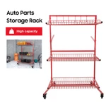 Mobile Storage Rack Auto Body Rolling Parts Cart Standing Shelf. Fixed Price $230.30.