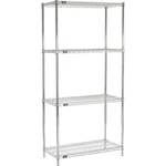 Nexel 5 Tier Chrome Wire Shelving Starter Unit 48"W 24"D 63"H. Fixed Price $244.70.