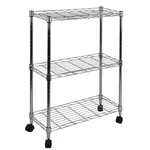 Oceanstar 3-TIER Shelving All-purpose Utility Cart, Chrome 3,. Fixed Price $54.40.