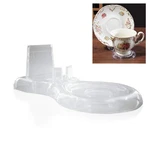 Artliving Clear Teacups Saucer Display Easel Stand Holder,set Of 6. Fixed Price $14.76.