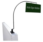 Curved Gondola Shelf Single Side Magnetic Store Aisle Sign Holder, Black 9 Pack. Fixed Price $99.00.