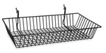 Pegboard Wire Baskets Black Grid 24" X 12". Fixed Price $12.00.