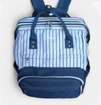 Lovevook Backpack Blue Striped Laptop Bag Usb Plug Slot Pockets 7WX13LX16"H. Fixed Price $18.00.