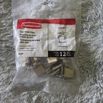 White Steel Clips Shelf Rubbermaid 4C25 Bracket Bags Of 12. Fixed Price $11.15.