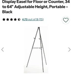 Set New Easels Floor Counter Adjustable DISPLAYS2GO 3364 Office Tripod. Fixed Price $39.00.