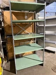 Metal Backroom Shelving Green Lot 10 Store Fixtures Warehouse Storage Shelves. Fixed Price $750.00.