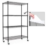 Efine 4 Tier Rolling Wire Garage Storage Shelving Unit Carbon Steel 30 X 50. Fixed Price $58.99.