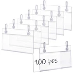 100 Pack Plastic Wire Shelf Label 4" X 2.3" Clear Price Tag Si.... Fixed Price $26.80.
